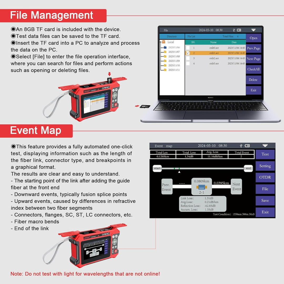 Noyafa NF-9816 Multi-Function OTDR Pro | All-in-One Optical & Network Diagnostic Tester