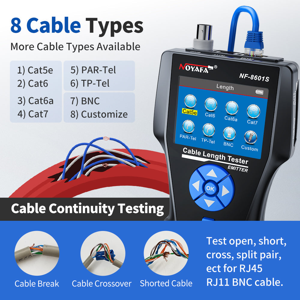 Noyafa NF-8601S TDR Cable Tracer Tester