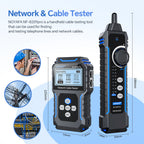 NOYAFA NF-8209 Pro Network Cable Toner & Probe Kit with Integrated Trace & Wire Mapping Receiver, Anti-interference Cable Locating, Cable Fault Testing, Length Testing, PoE, Port Flash, Crimp Testing for Network Installation & Maintenance